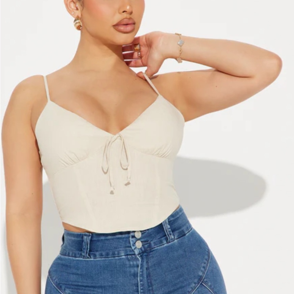 Fashion nova corset tank top